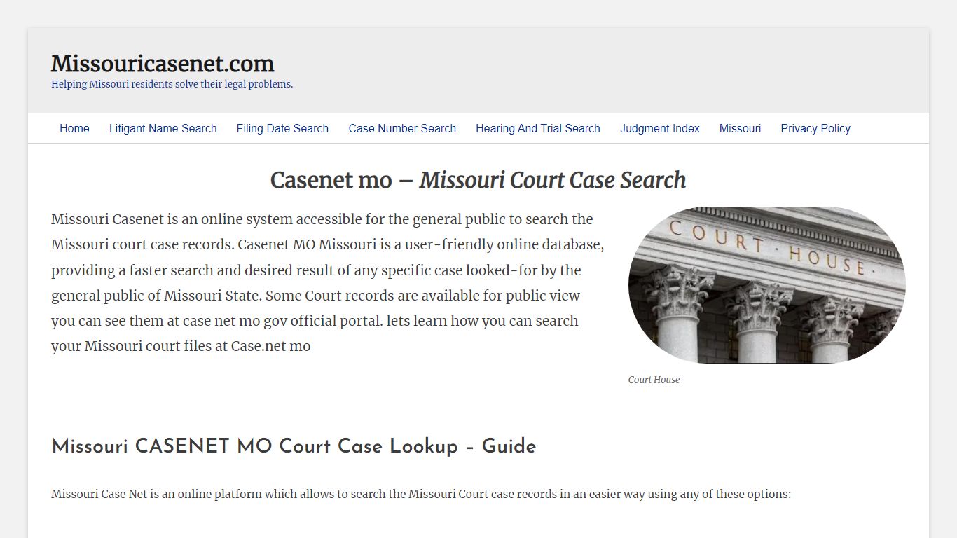 Casenet (mo) Missouri - Casenet.com